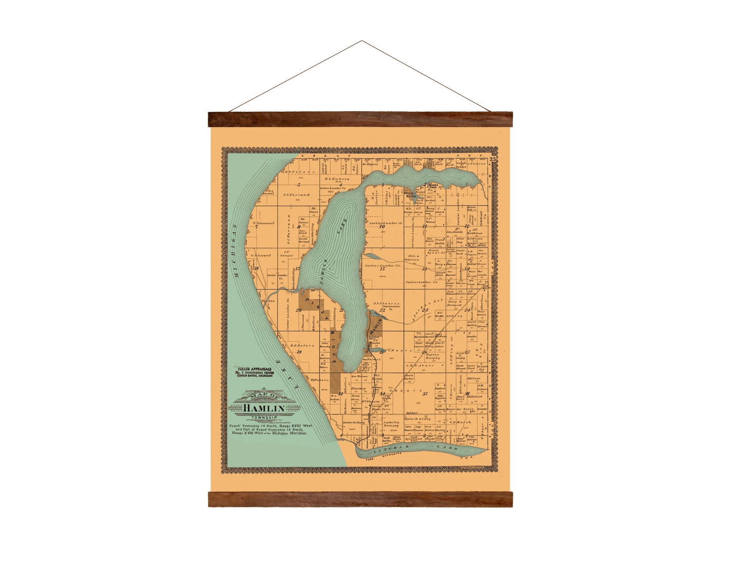 Hamlin Lake Vintage Map