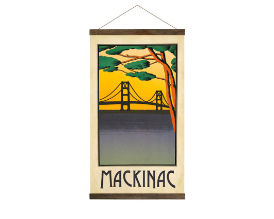 Mackinac Bridge Travel Poster